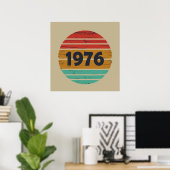 Geboren 1976 Vintage Geburtstagsgeschenke Poster (Heimbüro)