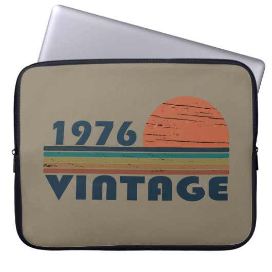 Geboren 1976 Vintager Geburtstag Laptopschutzhülle (Vorderseite)