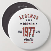 Geboren 1977 button (Vorne & Hinten)