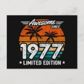Geboren 1977 Limited Edition Retro Phantastisch se Postkarte (Vorderseite)