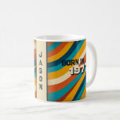 Geboren 1977 Personalisierte Mug - 70er Groovy Str Kaffeetasse (VorderseiteRechts)