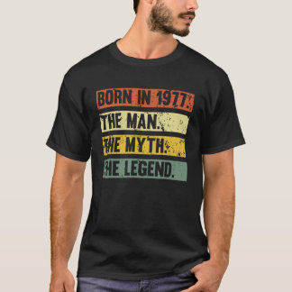 Geboren 1977 Retro Man Myth Legend Geburtstag Vint T-Shirt