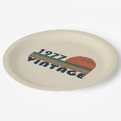 Geboren 1977 Vintage Geburtstagsgeschenke Pappteller (Schrägansicht)