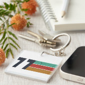 Geboren 1977 Vintage Geburtstagsgeschenke Schlüsselanhänger (Vorderseite rechts)