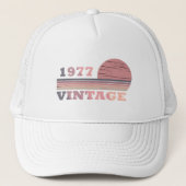 geboren 1977 Vintage Geburtstagsgeschenke Truckerkappe (Vorderseite)