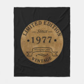 Geboren 1977 Vintager Geburtstag Fleecedecke (Vorderseite)