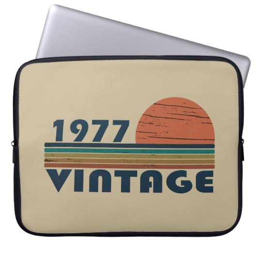 geboren 1977 Vintager Geburtstag Laptopschutzhülle (Vorderseite)