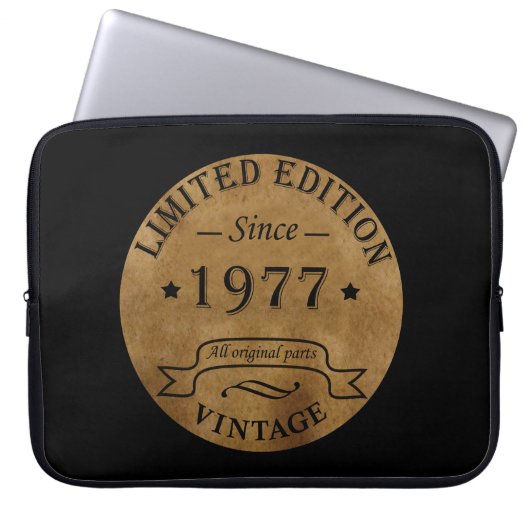 Geboren 1977 Vintager Geburtstag Laptopschutzhülle (Vorderseite)