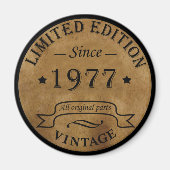 Geboren 1977 Vintager Geburtstag Magnet (Vorne)