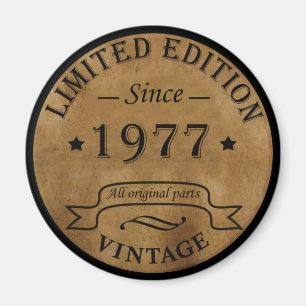 Geboren 1977 Vintager Geburtstag Magnet