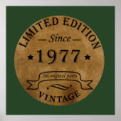 Geboren 1977 Vintager Geburtstag Poster (Vorne)