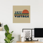 geboren 1977 Vintager Geburtstag Poster (Heimbüro)