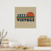 geboren 1977 Vintager Geburtstag Poster (Küche)
