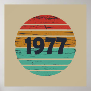 geboren 1977 Vintager Geburtstag Poster