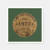 Geboren 1977 Vintager Geburtstag Serviette (Vorderseite)