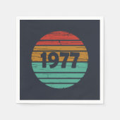 Geboren 1977 Vintager Geburtstag Serviette (Vorderseite)