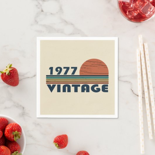 Geboren 1977 Vintager Geburtstag Serviette (Beispiel)