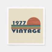 Geboren 1977 Vintager Geburtstag Serviette (Vorderseite)