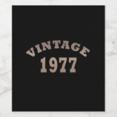Geboren 1977 Vintager Geburtstag Weinetikett (Einzelnes Label)