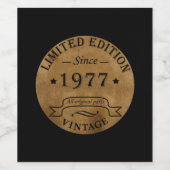 Geboren 1977 Vintager Geburtstag Weinetikett (Einzelnes Label)