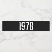 Geboren 1978 Geburtstag Wasserflaschenetikett (Einzelnes Label)