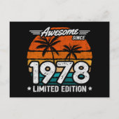 Geboren 1978 Limited Edition Retro Phantastisch se Postkarte (Vorderseite)