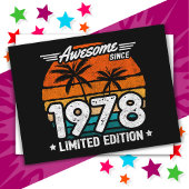 Geboren 1978 Limited Edition Retro Phantastisch se Postkarte