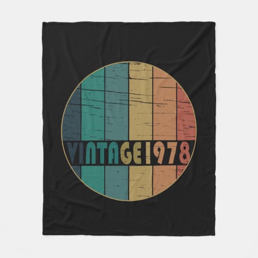 Geboren 1978 Vintager Geburtstag Fleecedecke (Vorderseite)