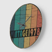 Geboren 1978 Vintager Geburtstag Große Wanduhr (Winkel)