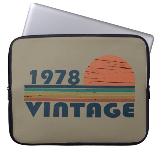 Geboren 1978 Vintager Geburtstag Laptopschutzhülle (Vorderseite)