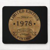 Geboren 1978 Vintager Geburtstag Mousepad (Vorne)