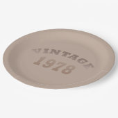 Geboren 1978 Vintager Geburtstag Pappteller (Schrägansicht)