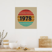 Geboren 1978 Vintager Geburtstag Poster (Küche)