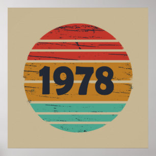 Geboren 1978 Vintager Geburtstag Poster