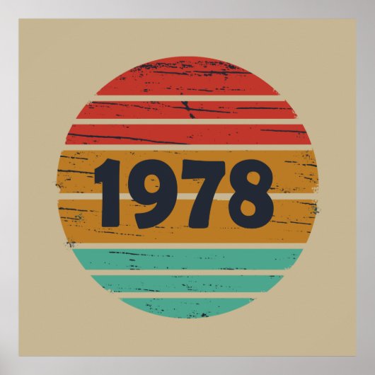 Geboren 1978 Vintager Geburtstag Poster (Vorne)