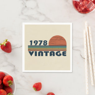 Geboren 1978 Vintager Geburtstag Serviette