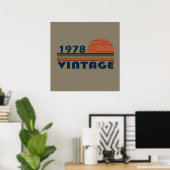 Geboren 1978 Vintages Geburtstagsgeschenk Poster (Heimbüro)