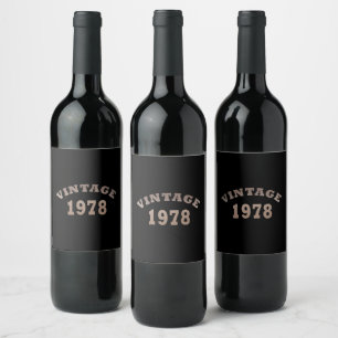 Geboren 1978 Vintages Geburtstagsgeschenk Weinetikett