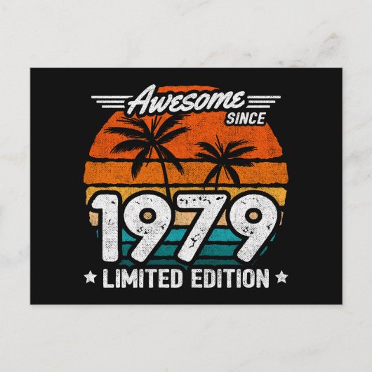 Geboren 1979 Limited Edition Retro Phantastisch se Postkarte (Vorderseite)