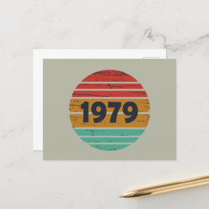 Geboren 1979 Vintage Geburtstagsgeschenke Feiertagspostkarte