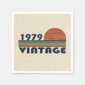 Geboren 1979 Vintage Geburtstagsparty Serviette (Vorderseite)