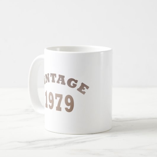 Geboren 1979 Vintager Geburtstag Kaffeetasse (Vorderseite Links)