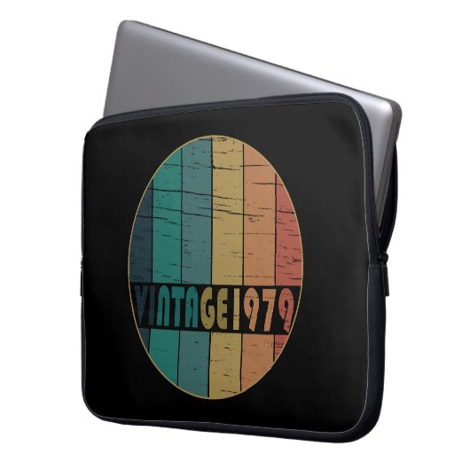 geboren 1979 Vintager Geburtstag Laptopschutzhülle (Vorderseite Links)