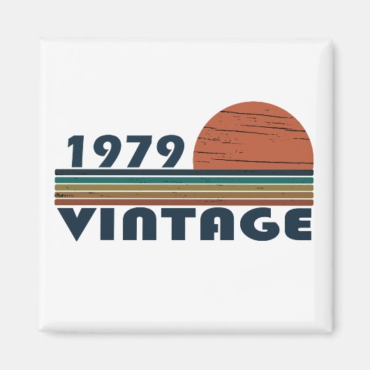 Geboren 1979 Vintager Geburtstag Magnet (Vorne)
