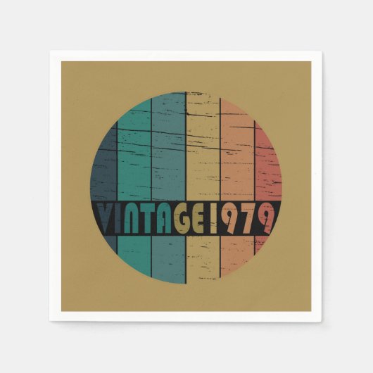 Geboren 1979 Vintager Geburtstag Serviette (Vorderseite)