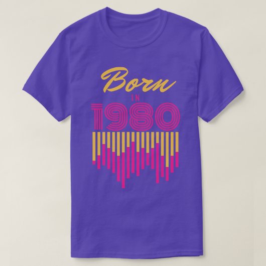 Geboren 19803 T-Shirt (Design vorne)