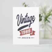 Geboren 1980 Geburtstag RSVP Karte (Stehend Vorderseite)