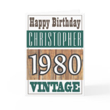 Geboren 1980 Grußkarte