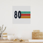 geboren 1980 klassisch poster (Küche)