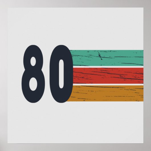 geboren 1980 klassisch poster (Vorne)